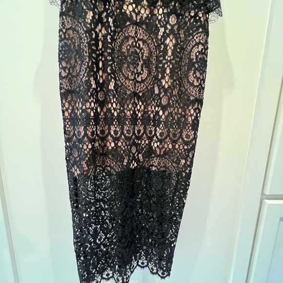 Alexis Narasse Lace Midi Racerback Dress. Pink Nude Lining. Size Small. - Picture 14 of 15